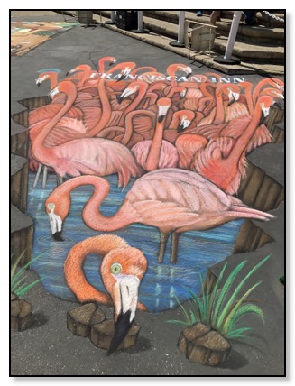 flamingos chalk