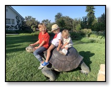 Grandchildren Sept 20 2020 on Turtle