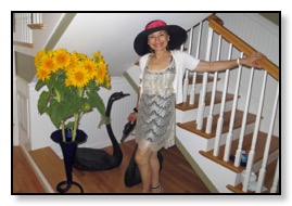 hat sunflowers