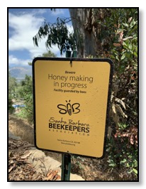 melika bee keeping sign