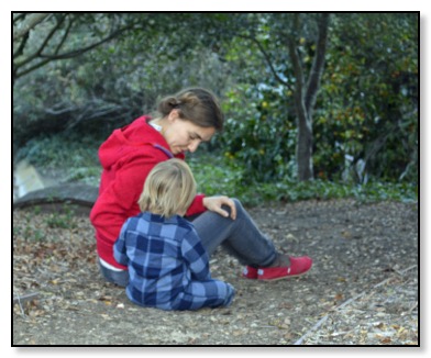 mitra and Jamsheed in back yard Feb 2016