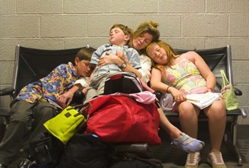 sleeping at the airport