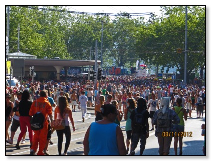 Street parade crowd