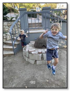 The boys jumping pizza oven Jan 2021