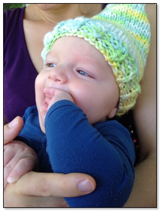 Baby with hat Oct 2014