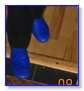 blue shoes