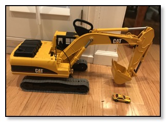 matchbox and excavator