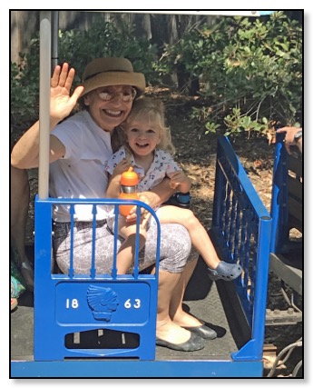 NAZY AND ARROW ON ZOO TRAIN AUGUST 2018