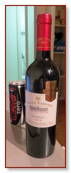 shiraz and coke zero